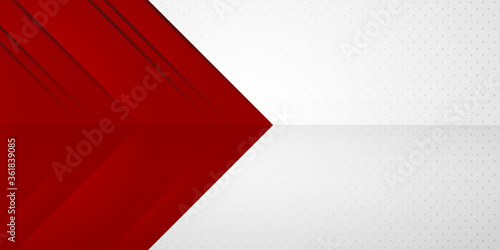 Abstract line light silver with red overlap layers background. Red white presentation background