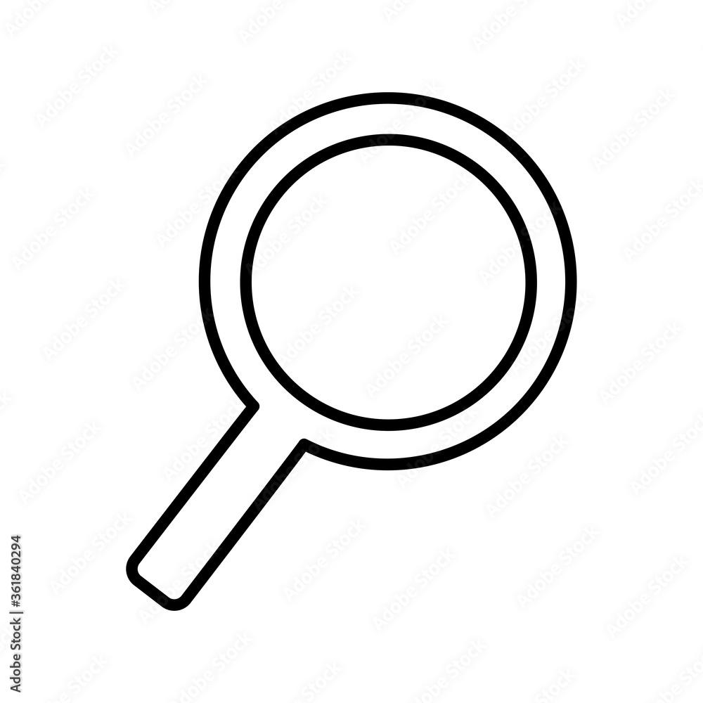 Lupe line style icon design, Tool search and magnifying glass theme Vector illustration Lupe line style icon design, Tool search and magnifying glass theme Vector illustration