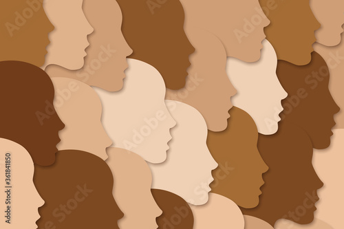 National diverse or race diverse concept. People crowd