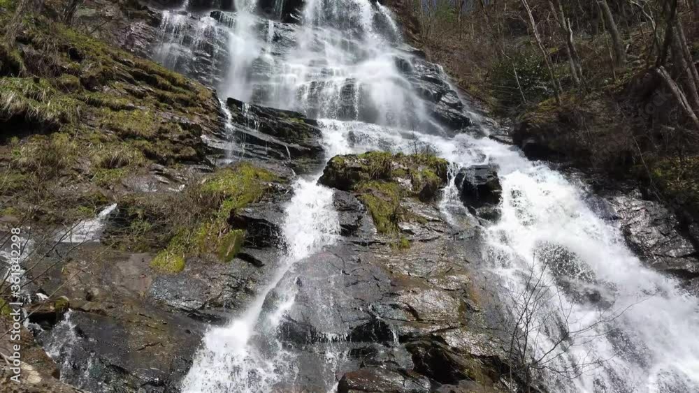 Powerful waterfall view from down deck Powerful waterfall view from down deck