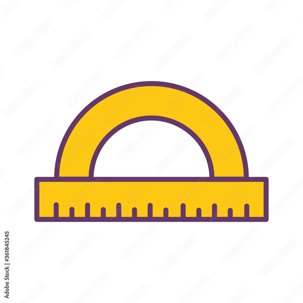 Ruler line and fill style icon design, Instrument tool work measurement lenght object inch long and distance theme Vector illustration Ruler line and fill style icon design, Instrument tool work measurement lenght object inch long and distance theme Vector illustration