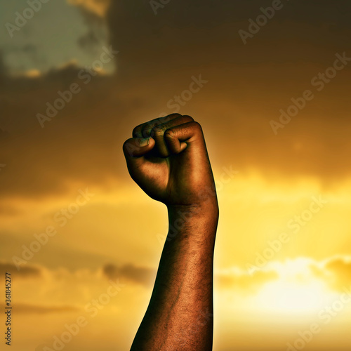 African American Fist Raised