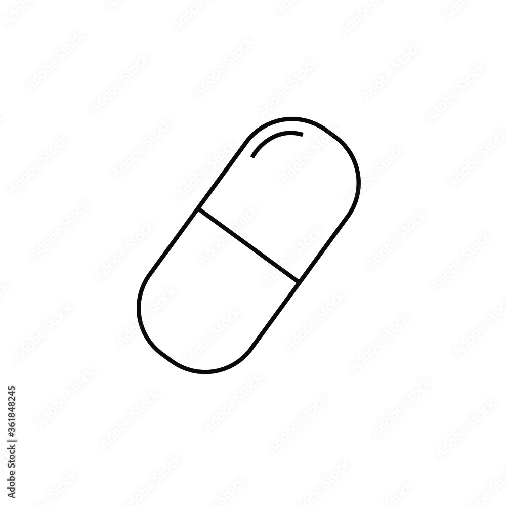 pil capsul icon , medical science logo template vector , emblem isolated illustration ,design outline solid background white. virus antidote.. eps 10 pil capsul icon , medical science logo template vector , emblem isolated illustration ,design outline solid background white. virus antidote.. eps 10