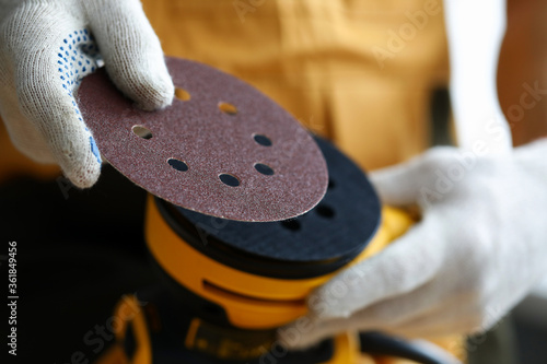 Photography Closeup arms replacement sole for sander machine
