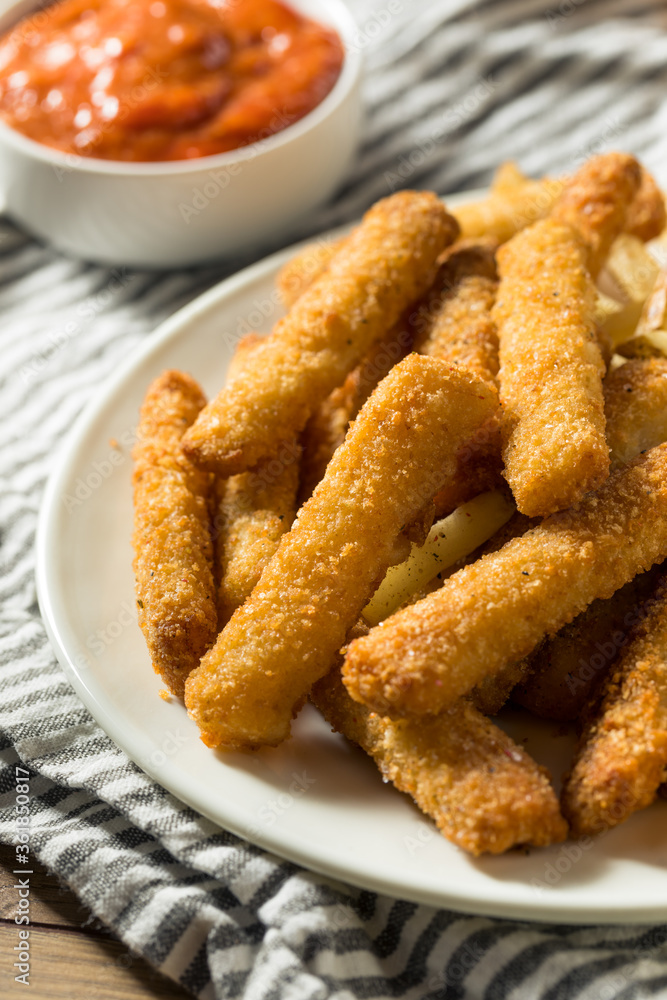 Homemade Deep Fried Fish Sticks and Fries Homemade Deep Fried Fish Sticks and Fries