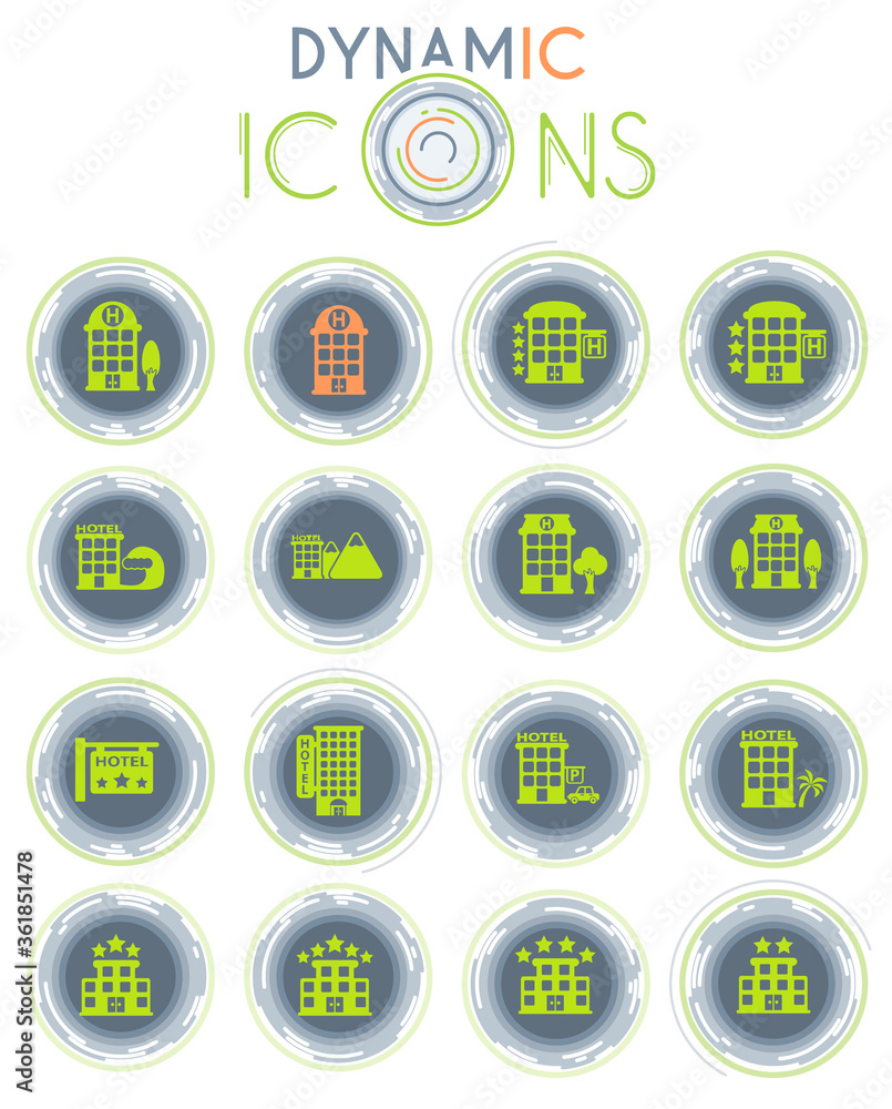 Fototapeta premium hotel dynamic icons