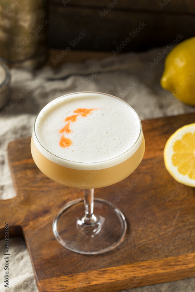 Homemade Boozy PIsco Sour Cocktail Homemade Boozy PIsco Sour Cocktail