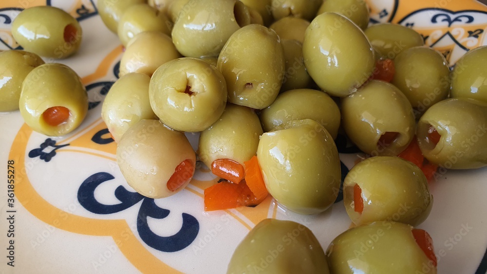 azeitona verde recheada