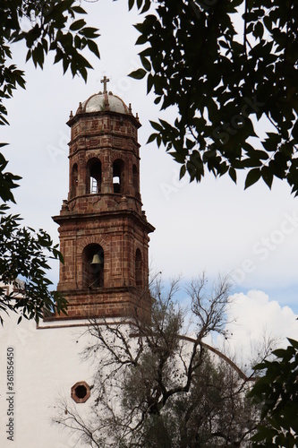 Campanario del Convento de Santa Ana en Tzintzuntzan México photo