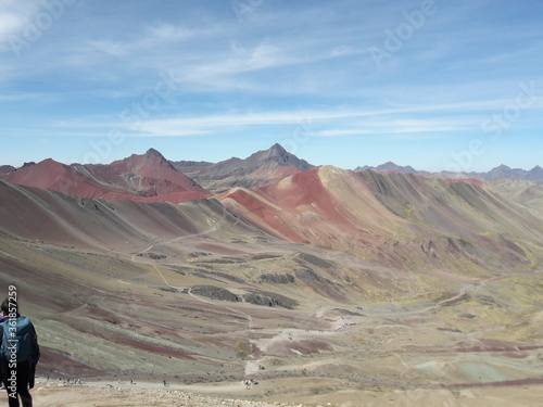 Rainbow Mountain Peru and surrounding landscape 2019