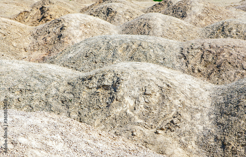 Stone-lime hills. Bornitsky quarry. The village of New Khinkolovo, Gatchinsky district, Leningrad region. Russia Stone-lime hills. Bornitsky quarry. The village of New Khinkolovo, Gatchinsky district, Leningrad region. Russia