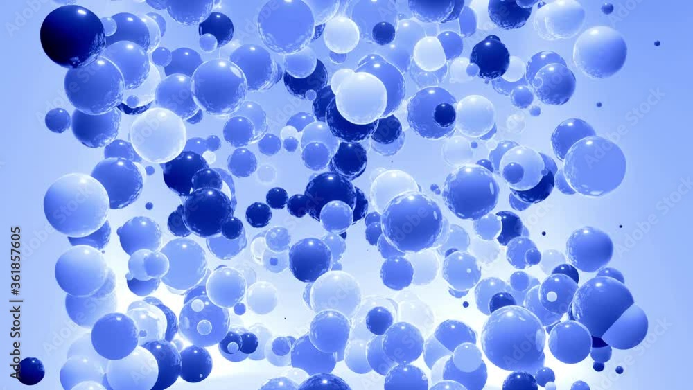 Abstract 4k background of spheres in shades of blue. Balls like leds hang in air and light up and go out. Bright stylish background Abstract 4k background of spheres in shades of blue. Balls like leds hang in air and light up and go out. Bright stylish background