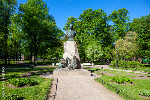 Monument to N. M. Przhevalsky. Alexander Garden. St. Petersburg. Russia photo