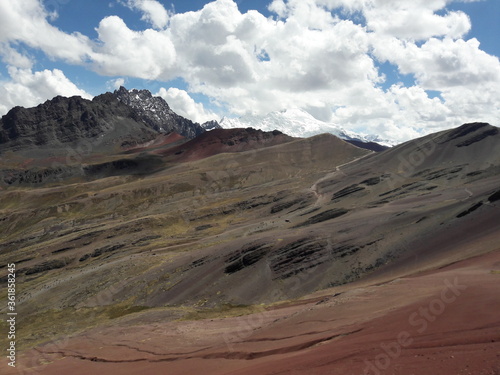 Rainbow Mountain Peru and surrounding landscape 2019