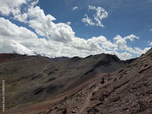 Rainbow Mountain Peru and surrounding landscape 2019