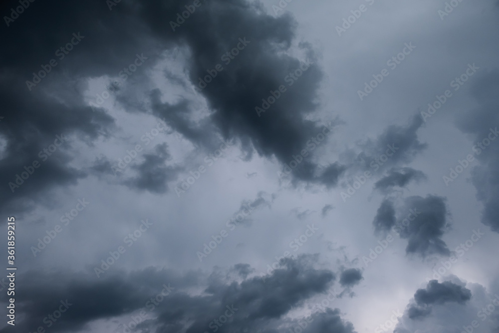 Fototapeta premium Dark stormy sky.
