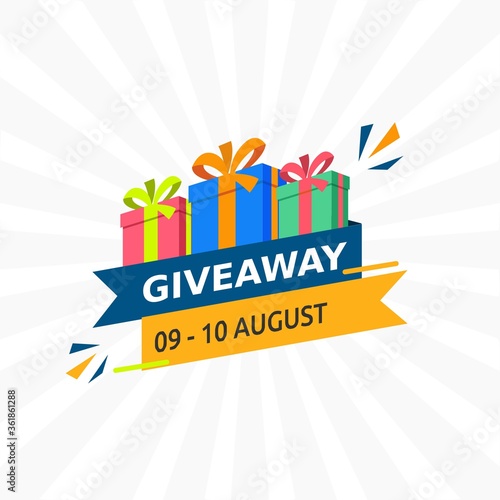Vector of Giveaway Design Template