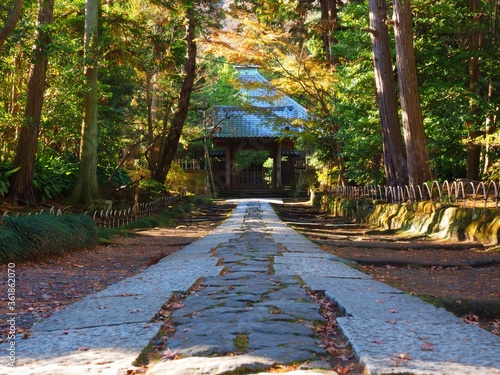 stone pavement oftemple photo