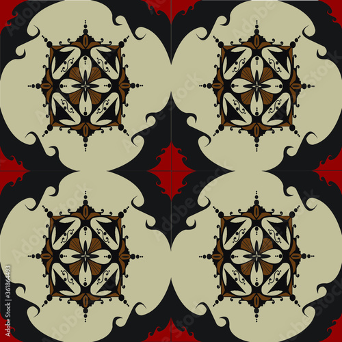 seamless pattern with floral elements