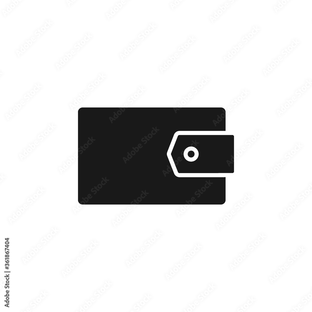 Wallet icon flat vector illustration Wallet icon flat vector illustration