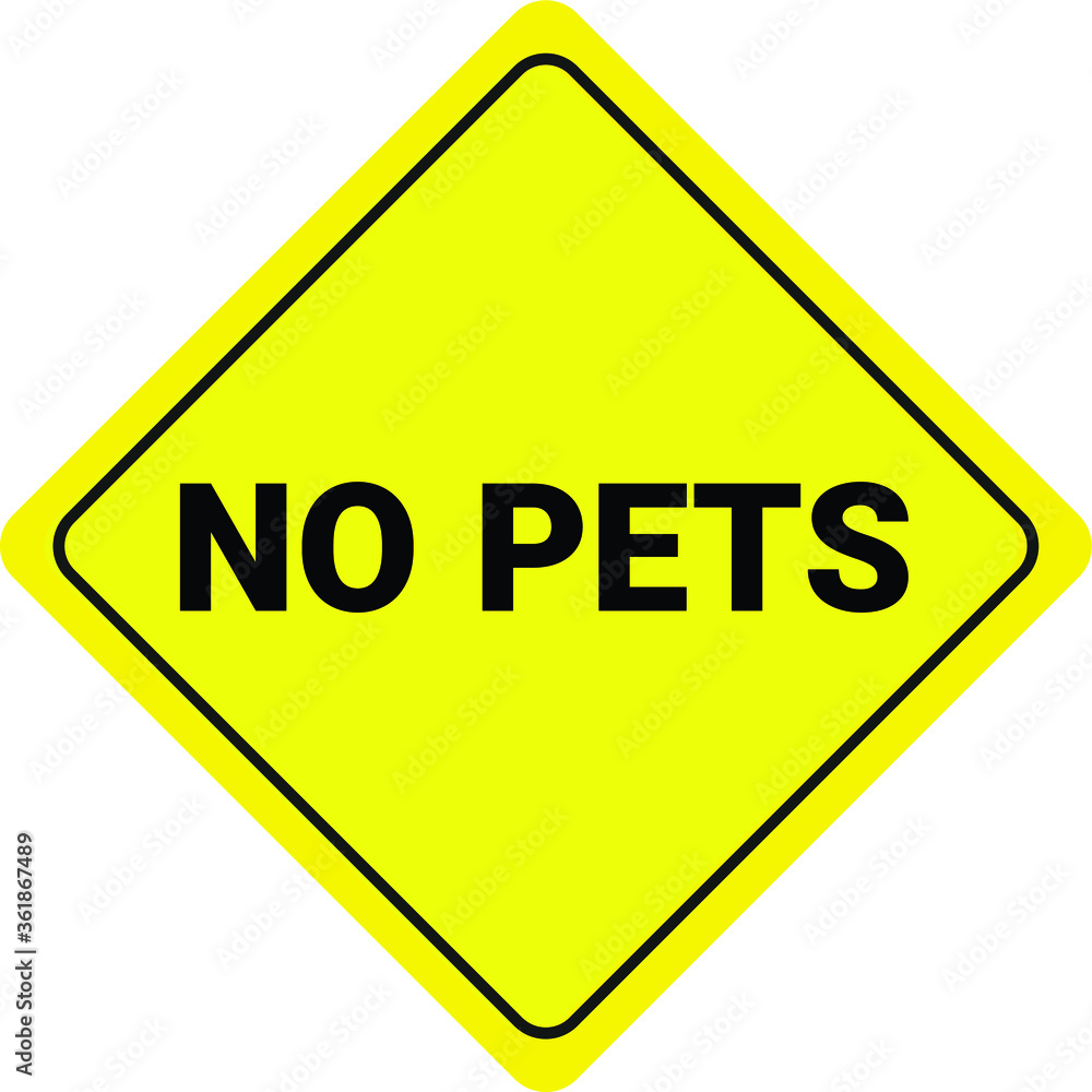No pets allowed warning sign vector No pets allowed warning sign vector