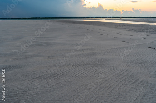 Sandy Beach at Dusk