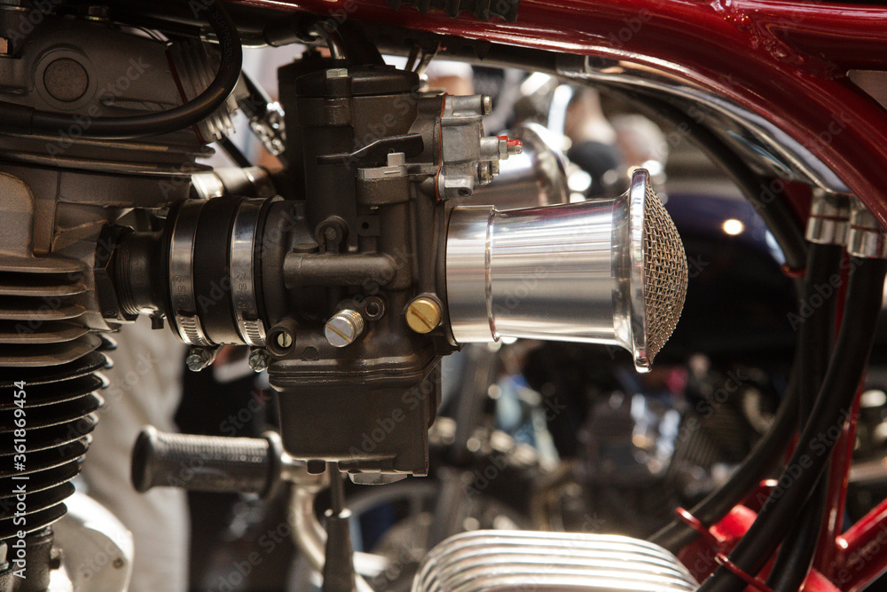 Fototapeta premium carburetor on a motoerbike engine