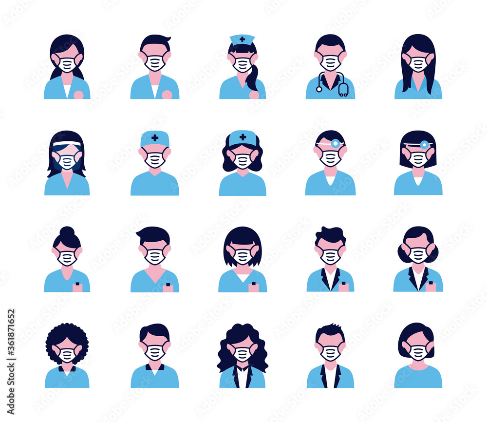 group of people and doctors wearing medical masks group of people and doctors wearing medical masks