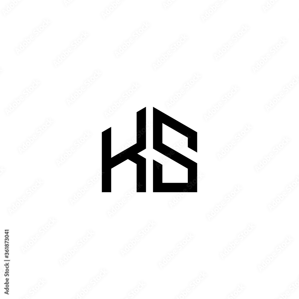 KS SK Initial logo template vector