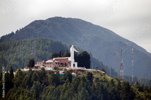 Montserrate hill in Bogota. Bogota is the fastest growing major city in Latin America. photo