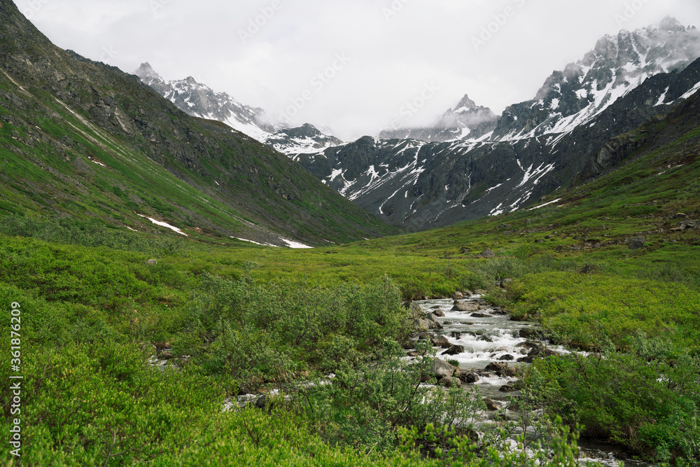 Alaska River with Mountains Alaska River with Mountains