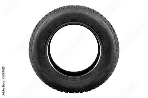 Car tire isolated on white background