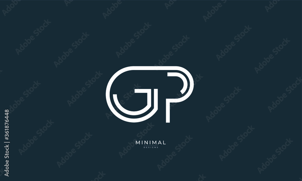 Alphabet letter icon logo GP Alphabet letter icon logo GP