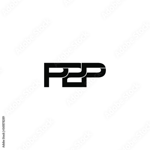 p2p letter original monogram logo design
