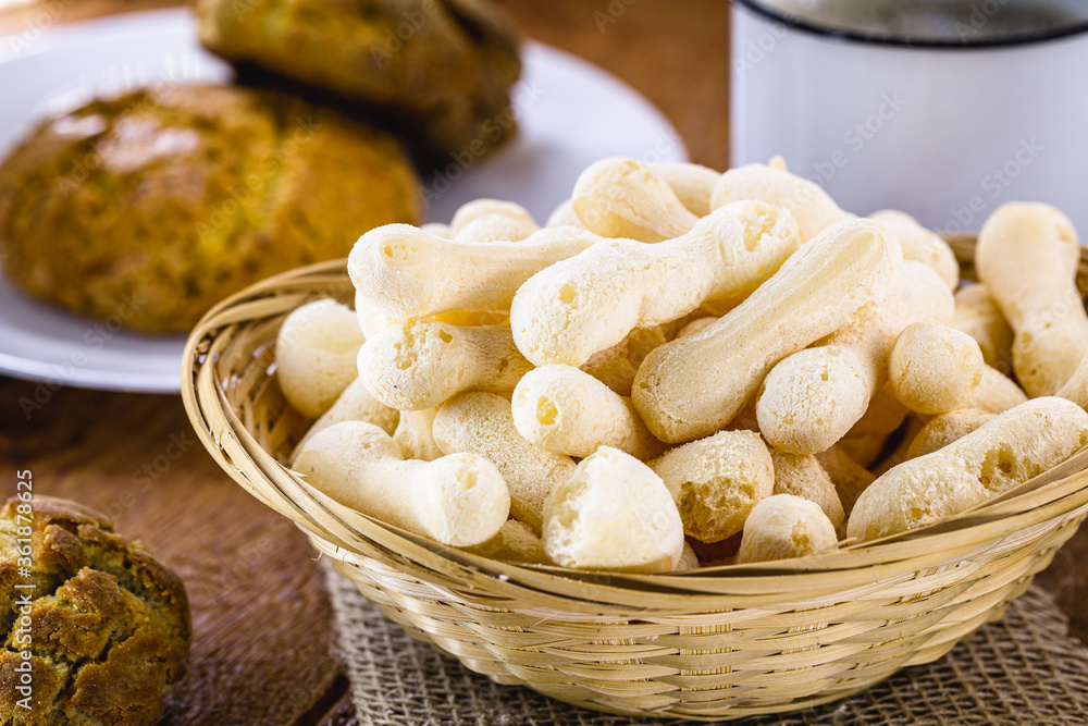 Traditional Brazilian starch biscuit, called polvilho biscuit, Traditional Brazilian starch biscuit, called polvilho biscuit,
