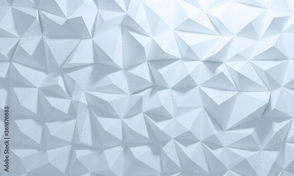 Pastel blue low poly background texture. 3d rendering. 