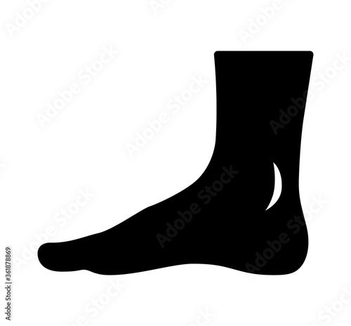 Foot or podiatry profession flat vector icon for apps and websites