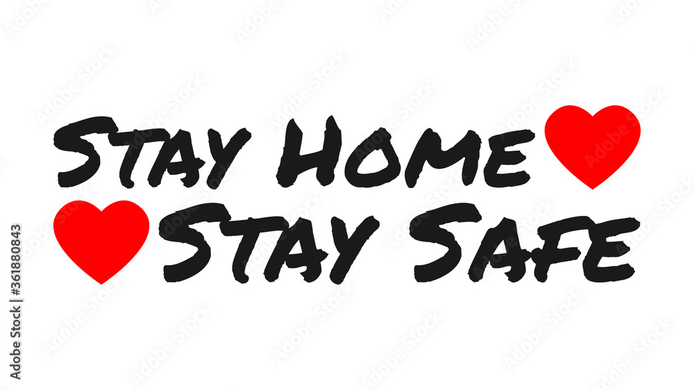 Stay Home Stay Safe Icon. Vector Image.