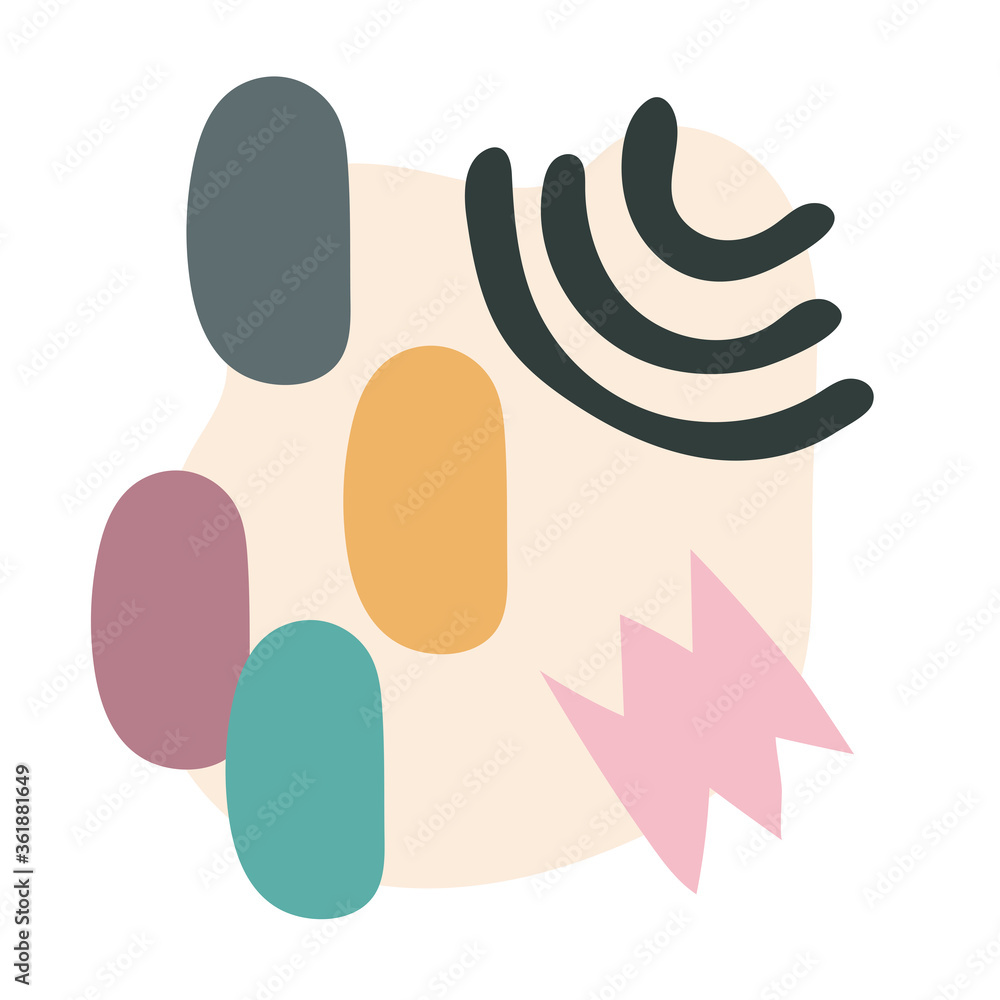 Obraz premium contemporary art work flat style icon