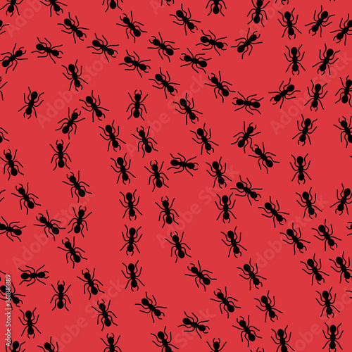 Ants in a line pattern seamless repeat background
