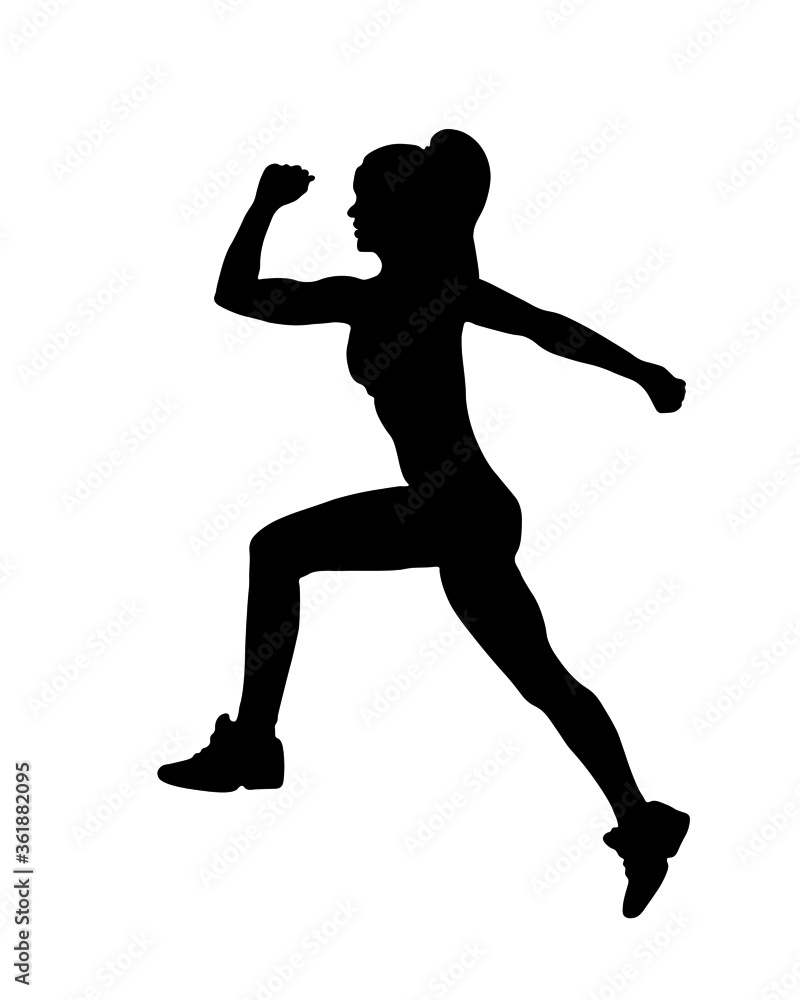 Sport, training, running, woman trains