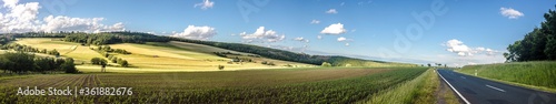 Idyllic panorama from farmland
