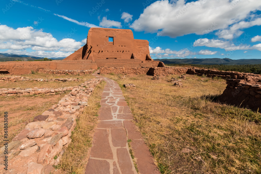 Remains of The Spanish Mission Nuestra Señora de los Ángeles de Porciúncula de los Pecos, Pecos National Historical Park, New Mexico, USA