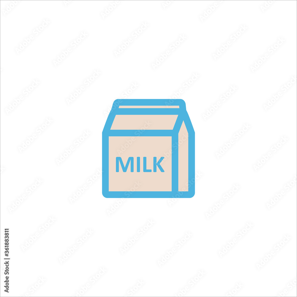 milk carton icon flat vector logo design trendy milk carton icon flat vector logo design trendy