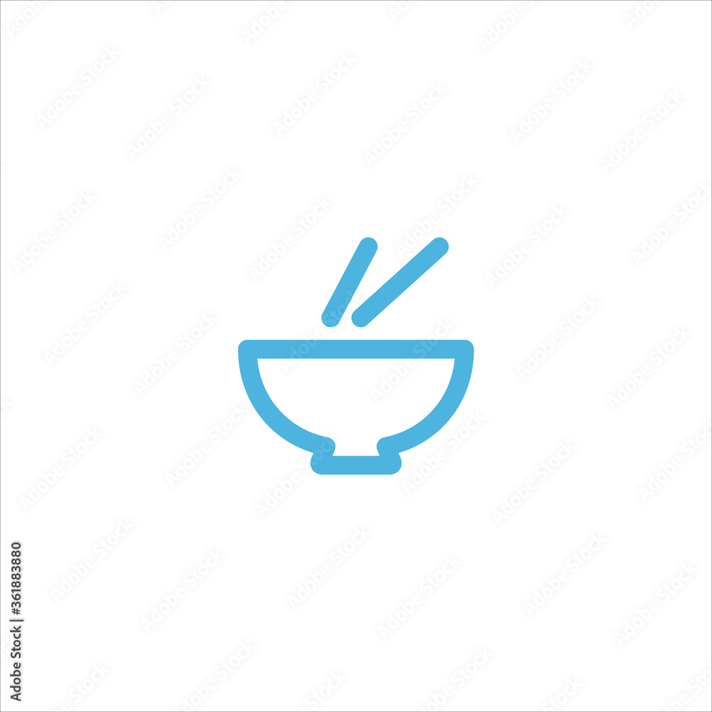 bowl and chopstick icon flat vector logo design trendy bowl and chopstick icon flat vector logo design trendy