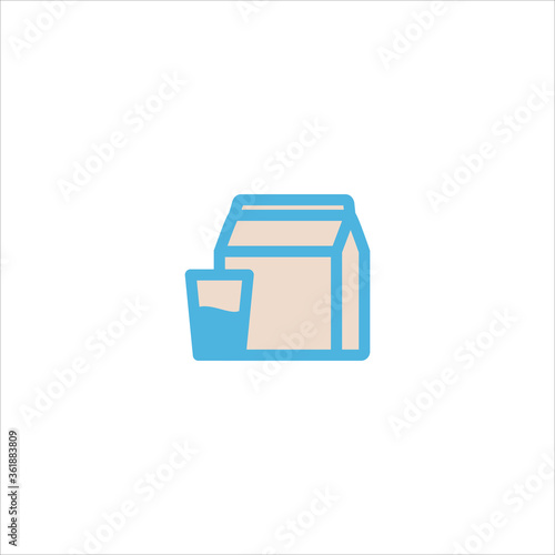 milk icon flat vector logo design trendy