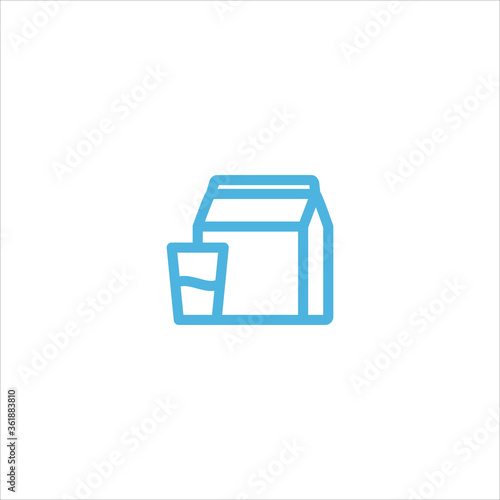 milk icon flat vector logo design trendy