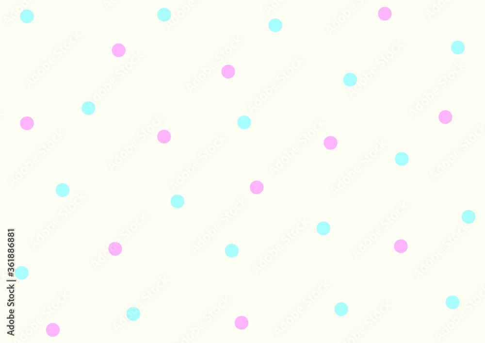 vector sweet pattern or texture with colorful pastel polka dots for kids background, blog, web design, scrapbooks, party or baby shower invitations, wedding cards.