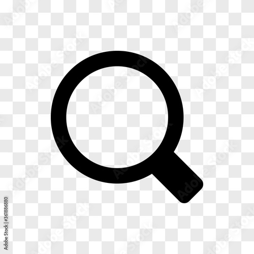 Magnifier internet search icon in checkerboard BG. Internet flat icon symbol for applications.