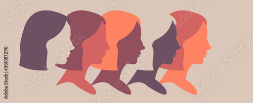 Women Overlapping Silhouettes